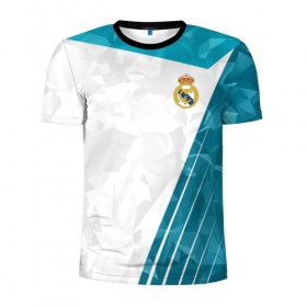 Мужская футболка 3D спортивная с принтом Real Madrid 2018 Abstract , 100% полиэстер с улучшенными характеристиками | приталенный силуэт, круглая горловина, широкие плечи, сужается к линии бедра | fc | real madrid | реал мадрид | спорт | спортивные | фк | футбол | футбольный клуб