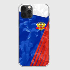 Чехол для iPhone 12 Pro Max с принтом RUSSIA - Tricolor Collection , Силикон |  | russia | герб | россия | триколор | флаг