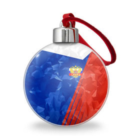 Ёлочный шар с принтом RUSSIA - Tricolor Collection , Пластик | Диаметр: 77 мм | Тематика изображения на принте: russia | герб | россия | триколор | флаг