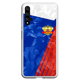 Чехол для Honor 20 с принтом RUSSIA - Tricolor Collection , Силикон | Область печати: задняя сторона чехла, без боковых панелей | russia | герб | россия | триколор | флаг