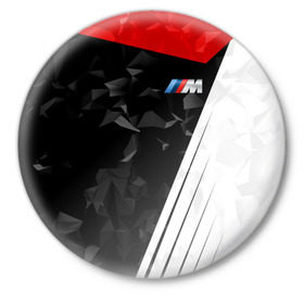 Значок с принтом BMW 2018 M Sport ,  металл | круглая форма, металлическая застежка в виде булавки | bmw | автомобильные | бмв | машины
