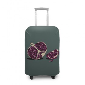 Чехол для чемодана 3D с принтом Гранат , 86% полиэфир, 14% спандекс | двустороннее нанесение принта, прорези для ручек и колес | vegan | гранат | еда | фрукты