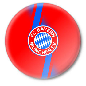 Значок с принтом FC Bayern 2018 Storm ,  металл | круглая форма, металлическая застежка в виде булавки | 