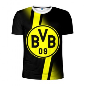 Мужская футболка 3D спортивная с принтом FC Borussia 2018 Storm , 100% полиэстер с улучшенными характеристиками | приталенный силуэт, круглая горловина, широкие плечи, сужается к линии бедра | боруссия | дортмунд