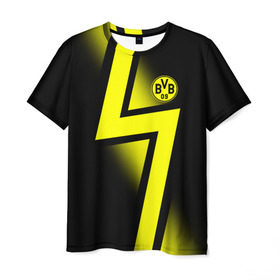 Мужская футболка 3D с принтом FC Borussia 2018 Storm , 100% полиэфир | прямой крой, круглый вырез горловины, длина до линии бедер | боруссия | дортмунд
