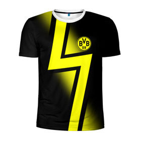 Мужская футболка 3D спортивная с принтом FC Borussia 2018 Storm , 100% полиэстер с улучшенными характеристиками | приталенный силуэт, круглая горловина, широкие плечи, сужается к линии бедра | Тематика изображения на принте: боруссия | дортмунд