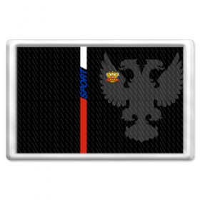 Магнит 45*70 с принтом RUSSIA - Black Collection , Пластик | Размер: 78*52 мм; Размер печати: 70*45 | russia | sport | герб | россия | спорт | триколор | флаг