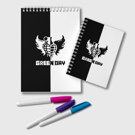 Блокнот с принтом Green Day , 100% бумага | 48 листов, плотность листов — 60 г/м2, плотность картонной обложки — 250 г/м2. Листы скреплены удобной пружинной спиралью. Цвет линий — светло-серый
 | green day | билли джо армстронг | грин дей | майк дёрнт | музыка | тре кул