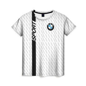 Женская футболка 3D с принтом BMW 2018 White Sport , 100% полиэфир ( синтетическое хлопкоподобное полотно) | прямой крой, круглый вырез горловины, длина до линии бедер | bmw | автомобильные | бмв | машины