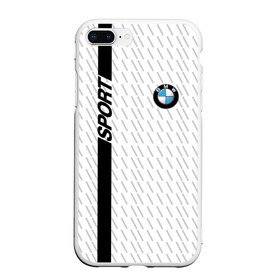 Чехол для iPhone 7Plus/8 Plus матовый с принтом BMW 2018 White Sport , Силикон | Область печати: задняя сторона чехла, без боковых панелей | Тематика изображения на принте: bmw | автомобильные | бмв | машины