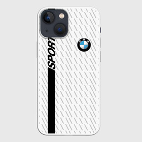 Чехол для iPhone 13 mini с принтом BMW 2018 White Sport ,  |  | Тематика изображения на принте: bmw | автомобильные | бмв | машины