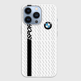 Чехол для iPhone 13 Pro с принтом BMW 2018 White Sport ,  |  | Тематика изображения на принте: bmw | автомобильные | бмв | машины