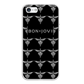 Чехол для iPhone 5/5S матовый с принтом Bon Jovi , Силикон | Область печати: задняя сторона чехла, без боковых панелей | bon | jovi | бон | джови