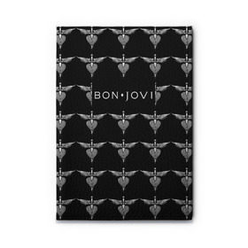 Обложка для автодокументов с принтом Bon Jovi , натуральная кожа |  размер 19,9*13 см; внутри 4 больших “конверта” для документов и один маленький отдел — туда идеально встанут права | Тематика изображения на принте: bon | jovi | бон | джови