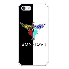 Чехол для iPhone 5/5S матовый с принтом Bon Jovi , Силикон | Область печати: задняя сторона чехла, без боковых панелей | bon | jovi | бон | бон джови | джови | рок группа