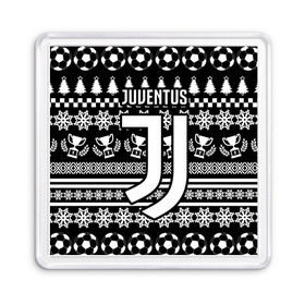 Магнит 55*55 с принтом Juventus 2018 Новогодний , Пластик | Размер: 65*65 мм; Размер печати: 55*55 мм | fc | juventus | спорт | спортивные | фк | футбол | футбольный клуб | ювентус