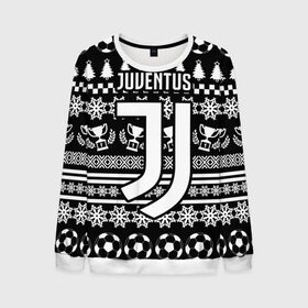 Мужской свитшот 3D с принтом Juventus 2018 Новогодний , 100% полиэстер с мягким внутренним слоем | круглый вырез горловины, мягкая резинка на манжетах и поясе, свободная посадка по фигуре | Тематика изображения на принте: fc | juventus | спорт | спортивные | фк | футбол | футбольный клуб | ювентус