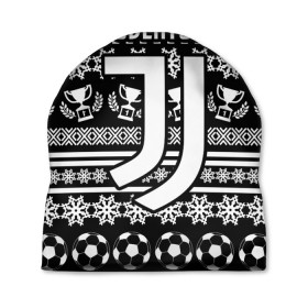 Шапка 3D с принтом Juventus 2018 Новогодний , 100% полиэстер | универсальный размер, печать по всей поверхности изделия | fc | juventus | спорт | спортивные | фк | футбол | футбольный клуб | ювентус