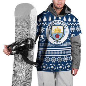 Накидка на куртку 3D с принтом Manchester city Новогодний , 100% полиэстер |  | Тематика изображения на принте: 