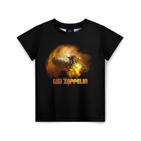 Детская футболка 3D с принтом Led Zeppelin , 100% гипоаллергенный полиэфир | прямой крой, круглый вырез горловины, длина до линии бедер, чуть спущенное плечо, ткань немного тянется | led zeppelin | джимми пейдж | джон генри бонэм | джон пол джонс | лед зепелен | лед зеппелин | роберт плант | рок группа