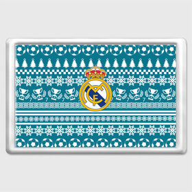 Магнит 45*70 с принтом Ronaldo 7 Новогодний , Пластик | Размер: 78*52 мм; Размер печати: 70*45 | fc | real madrid | реал мадрид | спорт | спортивные | фк | футбол | футбольный клуб