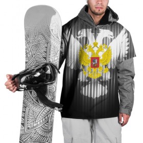 Накидка на куртку 3D с принтом RUSSIA - Black Collection , 100% полиэстер |  | Тематика изображения на принте: 