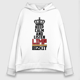 Женское худи Oversize хлопок с принтом Keep calm and listen LB , френч-терри — 70% хлопок, 30% полиэстер. Мягкий теплый начес внутри —100% хлопок | боковые карманы, эластичные манжеты и нижняя кромка, капюшон на магнитной кнопке | limp bizkit | джон отто | лимбизкит | лимп бизкит | лимпбизкит | сэм риверс | уэс борланд | фред дёрст