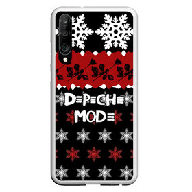 Чехол для Honor P30 с принтом Праздничный Depeche Mode , Силикон | Область печати: задняя сторона чехла, без боковых панелей | depeche mode | вестник моды | депеш мод | дэйв гаан | мартин гор | новогодний | новый год | рождество | роза | снежинки | энди флетчер