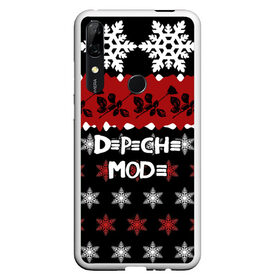 Чехол для Honor P Smart Z с принтом Праздничный Depeche Mode , Силикон | Область печати: задняя сторона чехла, без боковых панелей | Тематика изображения на принте: depeche mode | вестник моды | депеш мод | дэйв гаан | мартин гор | новогодний | новый год | рождество | роза | снежинки | энди флетчер