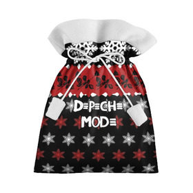Подарочный 3D мешок с принтом Праздничный Depeche Mode , 100% полиэстер | Размер: 29*39 см | depeche mode | вестник моды | депеш мод | дэйв гаан | мартин гор | новогодний | новый год | рождество | роза | снежинки | энди флетчер