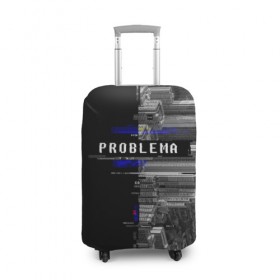 Чехол для чемодана 3D с принтом Problema , 86% полиэфир, 14% спандекс | двустороннее нанесение принта, прорези для ручек и колес | city | problem | город | надписи | помехи | проблема | шум