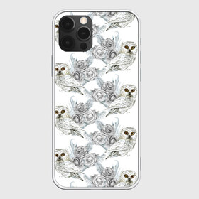 Чехол для iPhone 12 Pro Max с принтом Owl with roses , Силикон |  | Тематика изображения на принте: flowers | owl | owls | roses | розы | сова | совы | цветы