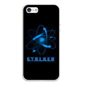 Чехол для iPhone 5/5S матовый с принтом Сталкер , Силикон | Область печати: задняя сторона чехла, без боковых панелей | game | stalker | игры | сталкер