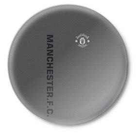 Значок с принтом F.C.M.U 2018 Vintage ,  металл | круглая форма, металлическая застежка в виде булавки | fc | manchester united | манчестер юнайтед | спорт | спортивные | фк | футбол | футбольный клуб