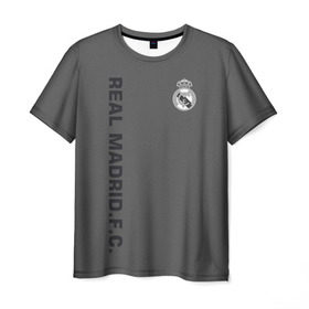 Мужская футболка 3D с принтом Real Madrid 2018 Vintage , 100% полиэфир | прямой крой, круглый вырез горловины, длина до линии бедер | fc | real madrid | реал мадрид | спорт | спортивные | фк | футбол | футбольный клуб