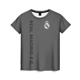Женская футболка 3D с принтом Real Madrid 2018 Vintage , 100% полиэфир ( синтетическое хлопкоподобное полотно) | прямой крой, круглый вырез горловины, длина до линии бедер | fc | real madrid | реал мадрид | спорт | спортивные | фк | футбол | футбольный клуб