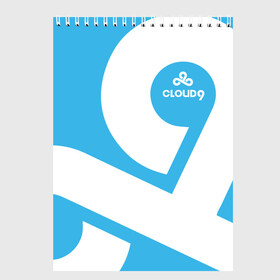 Скетчбук с принтом csgo - Cloud 9 (2018 Style) , 100% бумага
 | 48 листов, плотность листов — 100 г/м2, плотность картонной обложки — 250 г/м2. Листы скреплены сверху удобной пружинной спиралью | 0x000000123 | 9 | cloud9 | csgo | клауд | кс го