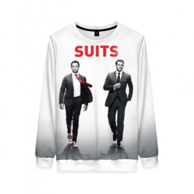 Женский свитшот 3D с принтом Suits , 100% полиэстер с мягким внутренним слоем | круглый вырез горловины, мягкая резинка на манжетах и поясе, свободная посадка по фигуре | suits | форс мажоры