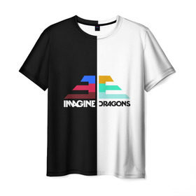 Мужская футболка 3D с принтом Imagine Dragons , 100% полиэфир | прямой крой, круглый вырез горловины, длина до линии бедер | dragons | imagine | бэн макки | драгонс | дэн платцман | дэн рейнольдс | имеджин | уэйн сермон