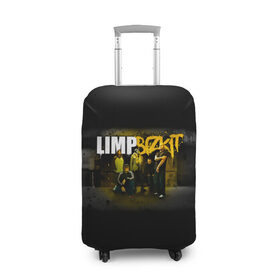 Чехол для чемодана 3D с принтом Группа Limp Bizkit , 86% полиэфир, 14% спандекс | двустороннее нанесение принта, прорези для ручек и колес | 