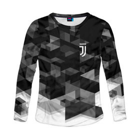 Женский лонгслив 3D с принтом Juventus 2018 Geometry Sport , 100% полиэстер | длинные рукава, круглый вырез горловины, полуприлегающий силуэт | fc | juventus | спорт | спортивные | фк | футбол | футбольный клуб | ювентус