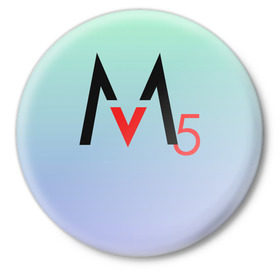 Значок с принтом M5 ,  металл | круглая форма, металлическая застежка в виде булавки | Тематика изображения на принте: adam levine | maroon 5 | адам левин