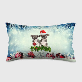 Подушка 3D антистресс с принтом Милые собачки , наволочка — 100% полиэстер, наполнитель — вспененный полистирол | состоит из подушки и наволочки на молнии | christmas | new year | год собаки | елка | елочки | новогодний | новый год | рождество | снег | снежинки | собака