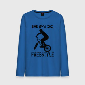 Мужской лонгслив хлопок с принтом BMX FreeStyle , 100% хлопок |  | bmx | freestyle | велик | велосипед | трюки | экстрим