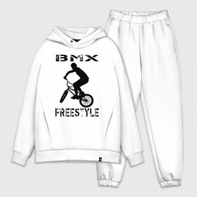 Мужской костюм хлопок OVERSIZE с принтом BMX FreeStyle ,  |  | bmx | freestyle | велик | велосипед | трюки | экстрим