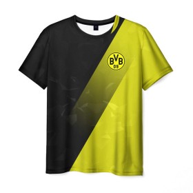 Мужская футболка 3D с принтом FC Borussia 2018 Элита , 100% полиэфир | прямой крой, круглый вырез горловины, длина до линии бедер | боруссия | дортмунд