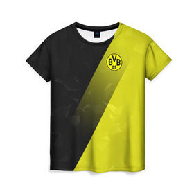 Женская футболка 3D с принтом FC Borussia 2018 Элита , 100% полиэфир ( синтетическое хлопкоподобное полотно) | прямой крой, круглый вырез горловины, длина до линии бедер | боруссия | дортмунд