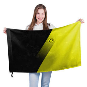 Флаг 3D с принтом FC Borussia 2018 Элита , 100% полиэстер | плотность ткани — 95 г/м2, размер — 67 х 109 см. Принт наносится с одной стороны | боруссия | дортмунд