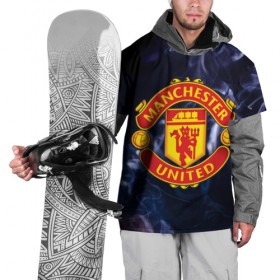 Накидка на куртку 3D с принтом Manchester United , 100% полиэстер |  | manchester | manchester united | mu | дым | манчестер | манчестер юнайтед | мю | футбол