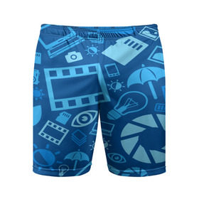 Мужские шорты 3D спортивные с принтом Фотограф pattern ,  |  | Тематика изображения на принте: bombing | pattern | бомбинг | текстуры | узор | фотограф